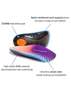 BIGTHREE Plantar Fasciitis Arch Support Inserts, 3/4 Orthotics Shoe Insoles for Plantar Fasciitis, Flat Feet, Over-Pronation, High Arch (XL, 43-44)  - Image 3