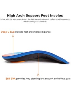 BIGTHREE Plantar Fasciitis Arch Support Inserts, 3/4 Orthotics Shoe Insoles for Plantar Fasciitis, Flat Feet, Over-Pronation, High Arch (XL, 43-44)  - Image 4