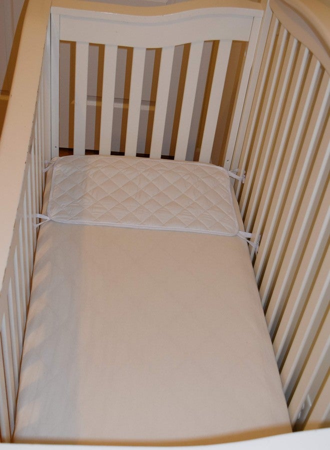 Abstract Quilted Portable Crib Bib Sheet Saver 24.5" X 13" (1 Pack, White) - Image 4