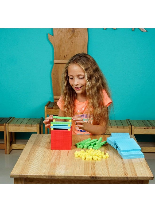 Simply magic Simply Magic 131 PCS Foam Base Ten Blocks for Math - Place Value Blocks, Base 10 Math Manipulatives K-3, Math Counters, Number Blocks, Math Cubes, Counting Blocks - Kindergarten 1st 2nd 3rd Grade - Image 2
