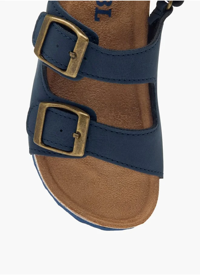 LBL by Shoexpress Boys Buckle Detail Sandals With Hook And Loop Closure