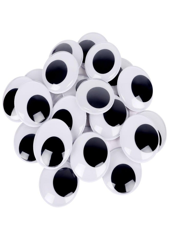 DECORA 2 Inch Large Wiggle Eyes, 24pcs Round Plastic Googly Eyes Self Adhesive Black Eye for Handmade DIY Crafts - Image 1