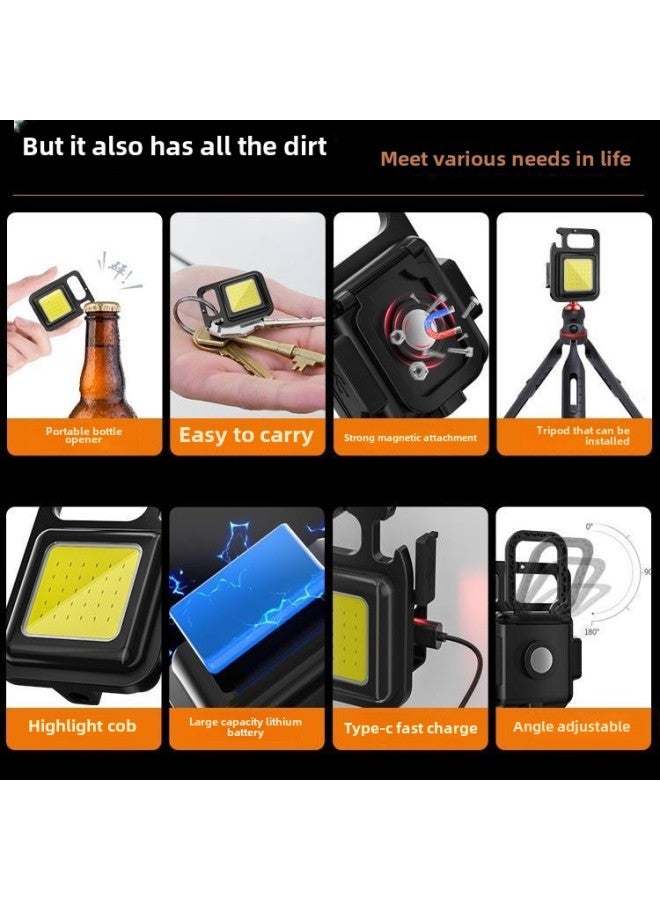 Multi-function Key Chain Portable Light Mini Work Light Strong Light Led Outdoor Small Flashlight Portable Super Bright Life-Product Specifications:39800k High Brightness 【1000 Capacity】 12 Hours Of Battery Life - Image 4