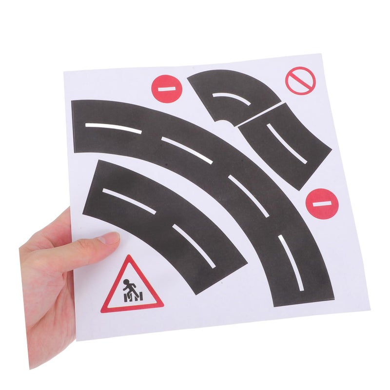 10 Sets Removable Curve Road Stickers Educational Traffic Signs for Kids Playroom Classroom - Image 5