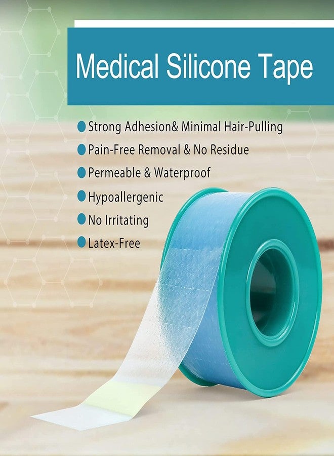 Rilekh Medical Silicone Tape, 1 Rolls 1.9cmX1.6Yds, Waterproof Adhesive Surgical Tape, Soft Skin Tape for Surgery First Aid, Wound, Bandage and Sensitive Skin - Image 5