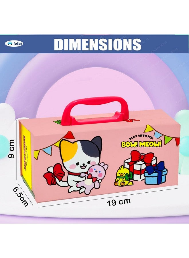 فنبلاست صندوق أقلام فن بلاست للبنات - حقيبة أقلام بقفل كلمة مرور، صندوق أقلام متعدد الطبقات للفتيات في المدرسة، صندوق هندسي، حقيبة منظم قرطاسية للأطفال، هدية إرجاع للأطفال - عشوائي - Image 2