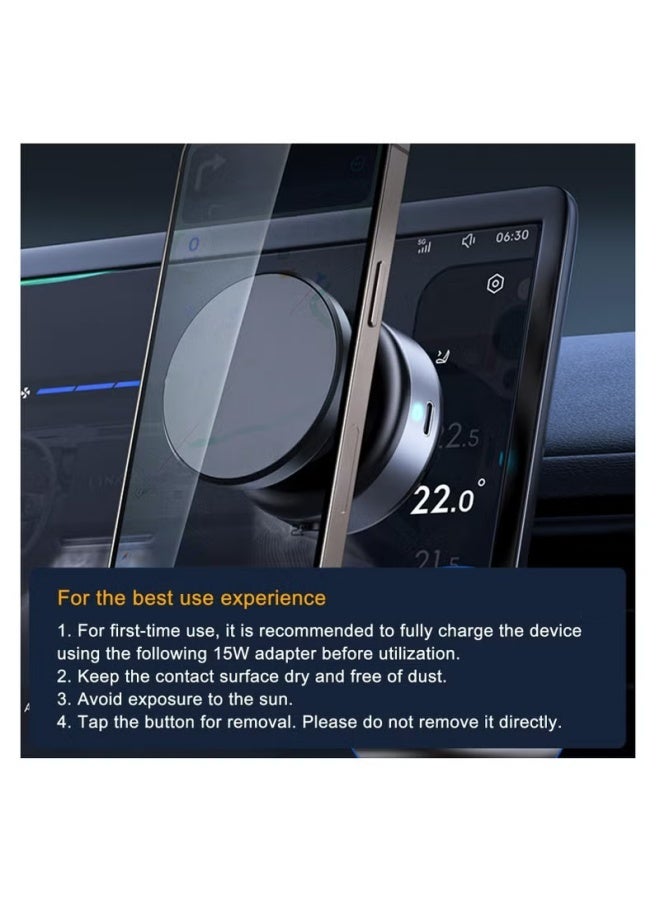 Upgraded 360° Adjustable Electric Vacuum Magnetic Suction Cup Phone Mount, Hands-Free Magnetic Cell Phone Holder for Car, Gym, Mirror, Smooth Surface, Compatible with Magsafe iPhone - Image 4