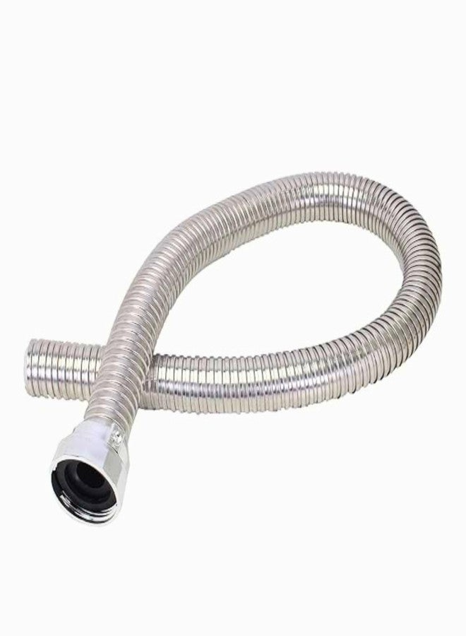 AIMKO Flexible Chrome SS-304 Waste Pipe 1 1/4" (32mm), Stainless Steel Basin Drain Hose for Kitchen and Bathroom, Leakproof, Corrosion-Resistant, Adjustable Flexible Sink Outlet Tube, Pack of 1 - Image 1