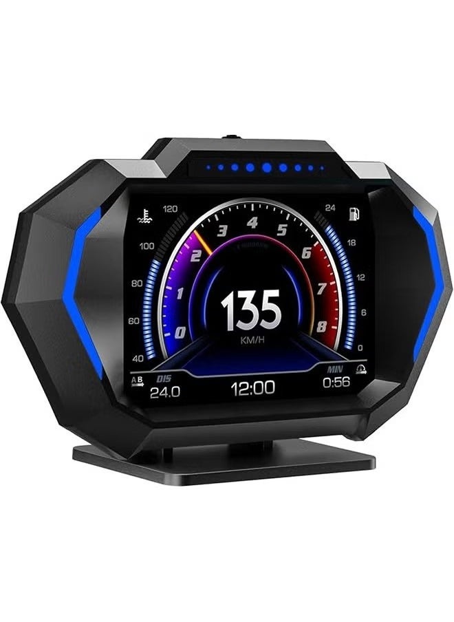 Sthxyfaith - HUD Heads Up Display for Car, OBD Multi-Data Monitor Digital Speedometer Headsup Display, Overspeed Prompt RPM Water Temperature Turbo Pressure Smart Gauge for Most Vehicles After 2008 - Image 1