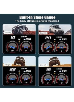 Sthxyfaith HUD Heads Up Display for Car, OBD Multi-Data Monitor Digital Speedometer Headsup Display, Overspeed Prompt RPM Water Temperature Turbo Pressure Smart Gauge for Most Vehicles After 2008  - Image 3