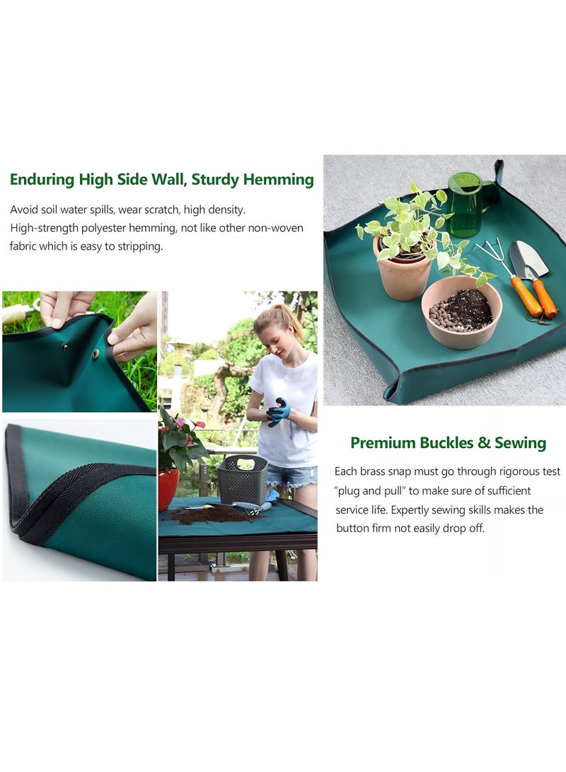 ALMiHomi Extra Large Plant Repotting Mat 110×75cm – Waterproof Gardening Mat for Indoor Plants, Succulent Potting Tray, Foldable Gardening Tarp with Copper Buckles, Durable Oxford Cloth - Image 5