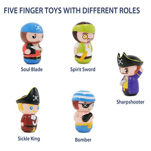 WAHXIAOSW Pirate Finger Puppets for Kids,Finger Puppets for 1 2 3 Year Old Girls Boys Toddlers,Baby Party Favors for Kids Party Favors Stocking Stuffers Goodie Bag Fillers School Class Prizes - Image 3