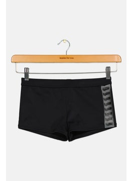 GAS Men Brand Logo Pull On Swim Trunks, Black  - Image 1