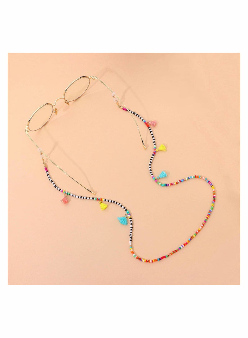 KASTWAVE Colorful Beaded Eyeglass Chain Sunglass Holder Strap Eyeglass Necklace Chain Cord for Women - Image 2