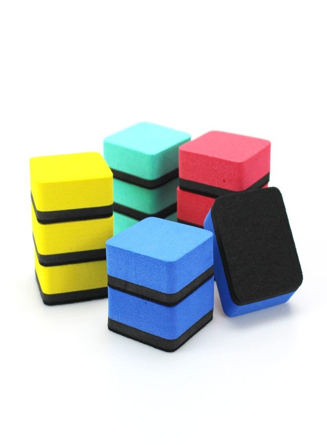 Xloey Dry Erase Eraser,12 Pack Magnetic Whiteboard Erasers,Small Dry Erase Board Erasers for Classroom, Home, and Office(12pcs-Square) - Image 1