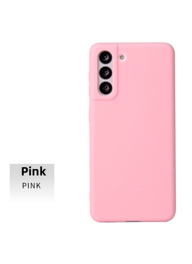 Applicable To Samsung S21plus Mobile Phone Case All-inclusive S20ultra Candy Frosted Tpu Protective Case A725G Soft Case-Color:Pink-Applicable Model:S21 Ultra
