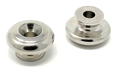 Vintage Forge Guitar Strap Buttons Nickel Mushroom Head for Guitar and Bass (2) with Screws and Felt Washers Universal Fit for Ibanez, ESP, Schecter, Jackson and more SB110-NKL - Image 2