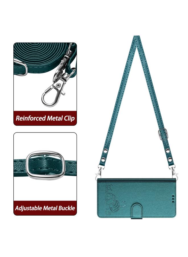 اس-توب جراب لهاتف Motorola Edge 40 Pro 5G من الجلد المنقوش بنمط Cat Rat RFID مع حبل تعليق - Image 3