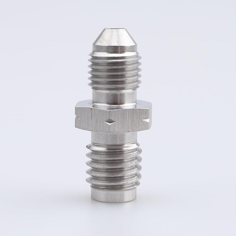 AC PERFORMANCE -3 AN Male Flare to M10x1.25 Inverted Seat Straight Stainless Steel AN3 3/8x24 Male Thread Flare Brake Line Union Tube Hose Fitting Adapter - Image 1
