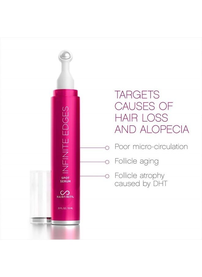 HAIRFINITY - Infinite Edges Hair Serum - Hair Growth Treatment to Prevent Hair Loss and Stimulate Hair Follicles to Stop Hair Loss and Regrow Hair - Targets Causes of Alopecia - Sulfate & Silicone Free - Image 1