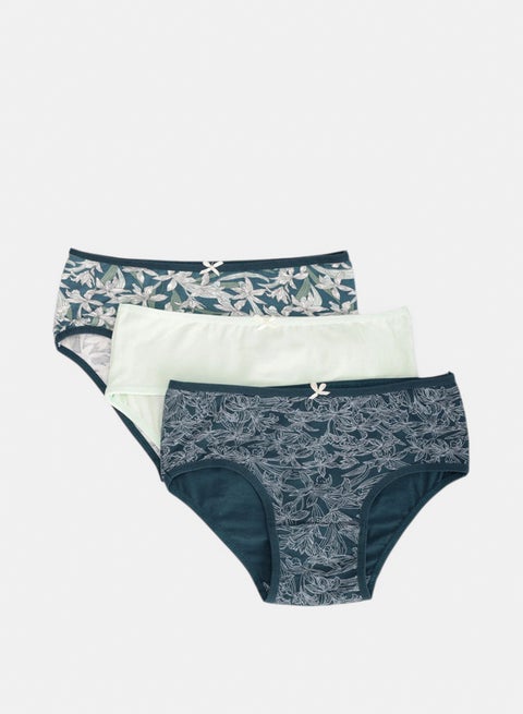 Pack of 3 Colored Brief Panties