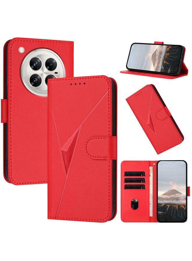 Zaboon Case For Infinix Zero 40 4G / 5G Triangle Pattern Buckle Clasp Leather Phone Case - Image 1