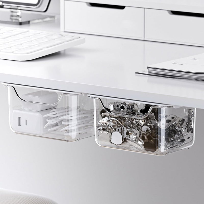 Clear Wall Mount Cosmetic Organizers with Slide Out Drawer Ideal for Small Space in Bathroom or Bedroom Pet Construction Clear Shower Planner - Image 4