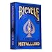 Bicycle Metalluxe Blue Playing Cards Premium Metal Foil Finish Poker Size - Image 3