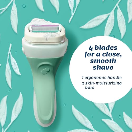 Intuition Schick Intuition Razors for Women with Sensitive Skin | 1 Razor & 4 Intuition Razor Blades Refill with Organic Aloe - Image 4