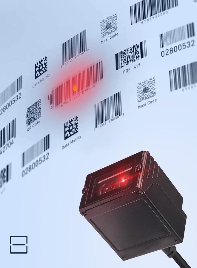 MUNBYN 2D Embedded Fixed Mount Barcode Scanner Scan Engine, Ultra-Rugged 1D 2D QR Barcode Reader Mini-Size, Suitable for Express and Factory Assembly Line Working(Only USB Port) - Image 5