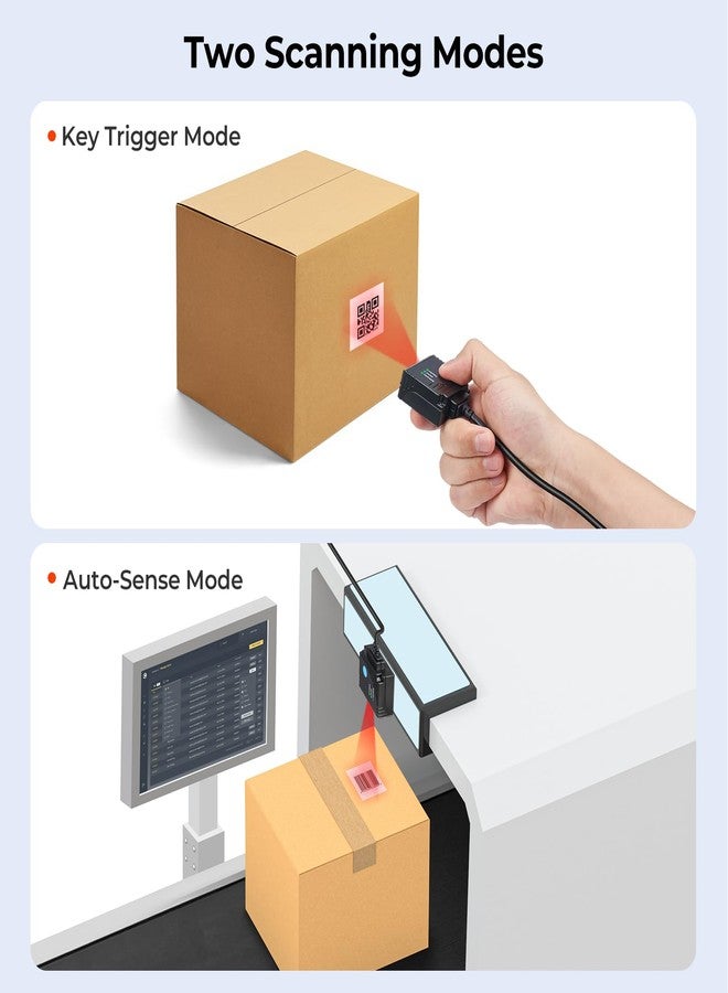 MUNBYN 2D Embedded Fixed Mount Barcode Scanner Scan Engine, Ultra-Rugged 1D 2D QR Barcode Reader Mini-Size, Suitable for Express and Factory Assembly Line Working(Only USB Port) - Image 4