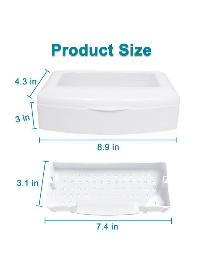 Saviland - Nail Tool Sterilizer Box, Plastic Sterilization Tray for Tweezer, Eyelash Extensions, Nail Implement for Esthetician - Image 1