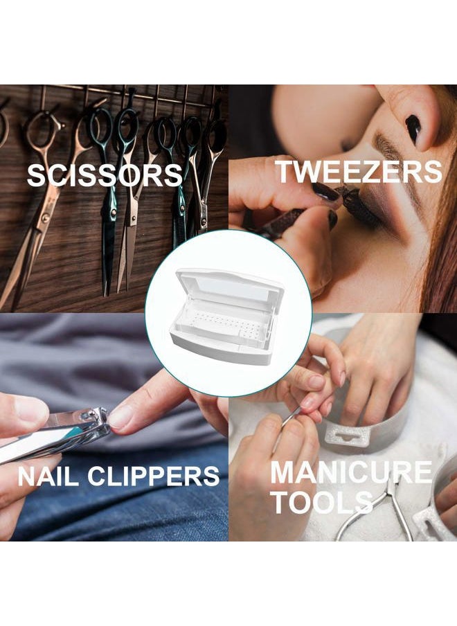 Saviland - Nail Tool Sterilizer Box, Plastic Sterilization Tray for Tweezer, Eyelash Extensions, Nail Implement for Esthetician - Image 1