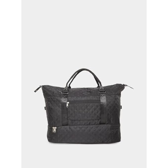 rayihni Women Patch Quilted Gym Bag One Size  Black - Image 4