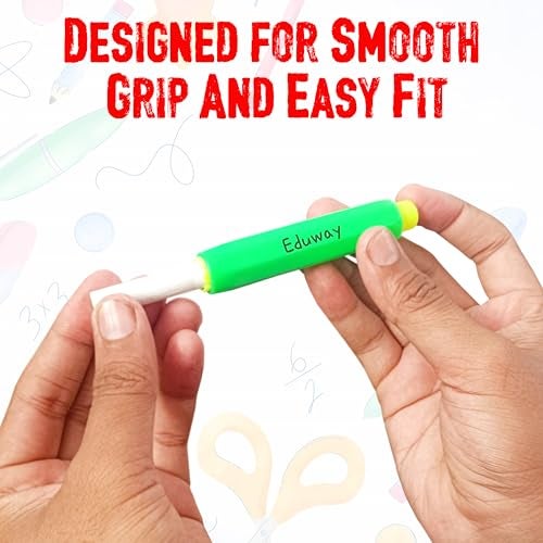 Eduway Multi Color Chalk Holder (Pack Of 4) For Black Board/Chalkboard | Perfect for Kids & Teacher |Oil Pastel Holder & Non-Toxic | Dustless Chalk Holder Pen for Classroom & School |(Assorted Color) - Image 3