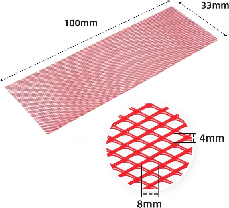 AggAuto Universal 40"x13" Car Grill Mesh - Aluminum Alloy Automotive Grille Insert Bumper Rhombic Hole 4x8mm, One of the Most Multifunctional Shape Grids Red - Image 4