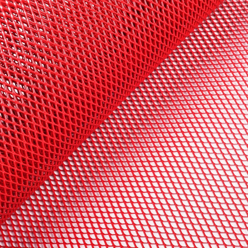 AggAuto Universal 40"x13" Car Grill Mesh - Aluminum Alloy Automotive Grille Insert Bumper Rhombic Hole 4x8mm, One of the Most Multifunctional Shape Grids Red - Image 2