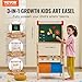 VEVOR Art Easel for Kids 3in1 Wooden DoubleSided Kids Art Easel with Magnetic Whiteboard Chalkboard Paper Roll Adjustable Standing Drawing Board with Painting Accessories Storage for Boy Girl - Image 4