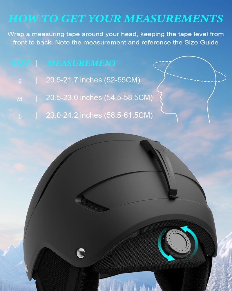 RIOROO Ski Helmet for Women Men, Safety Certified Snowboard Helmet with Shockproof ABS Hard Shell for Adults & Youth - Image 5
