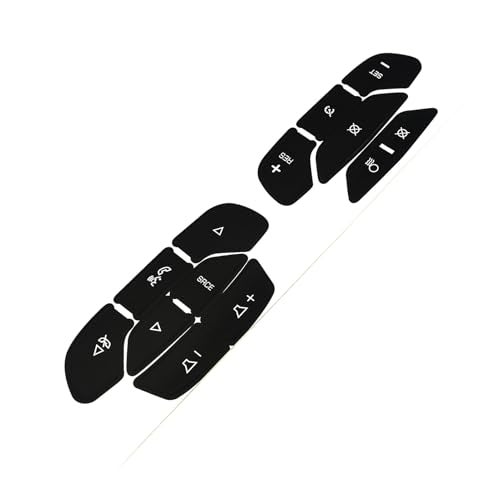 AtticZone Steeing Wheel Dash Button Repair Kit Stickers Decals Compatible with GM GMC Yukon Acadia Sierra, Chevrolet Silverado Tahoe Suburban 2006-2014, 2Pcs - Image 3