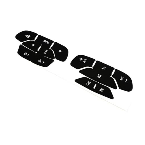 AtticZone Steeing Wheel Dash Button Repair Kit Stickers Decals Compatible with GM GMC Yukon Acadia Sierra, Chevrolet Silverado Tahoe Suburban 2006-2014, 2Pcs - Image 4