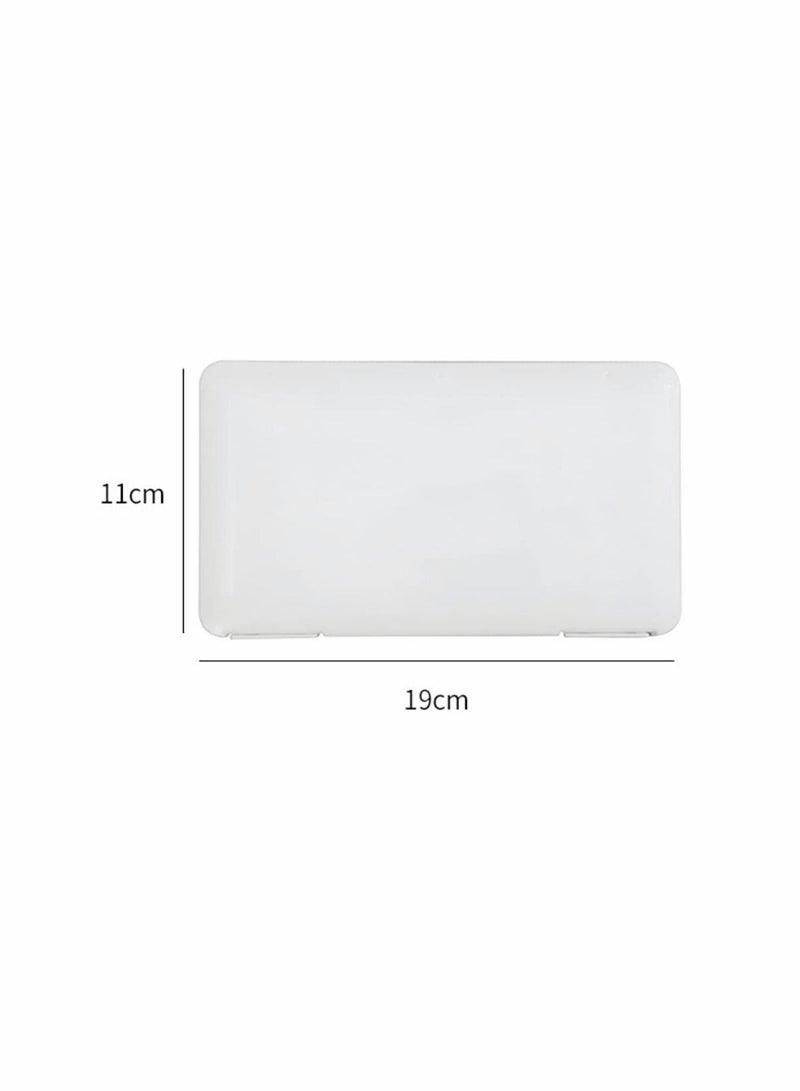 Y&D Portable Dustproof Face Mask Holder Storage Container Plastic Seal Box Case Box, 2 Pcs Masks Clip Keeper Organizer - Image 2