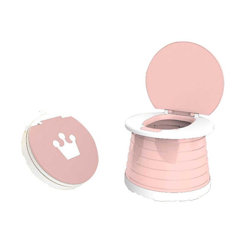 Foldable Baby Toilet: BPA-Free PP Material, Spine-Protective Design - Compact Travel-Friendly Portable Stool for Baby Emergency Outdoor Indoor Use - Image 1
