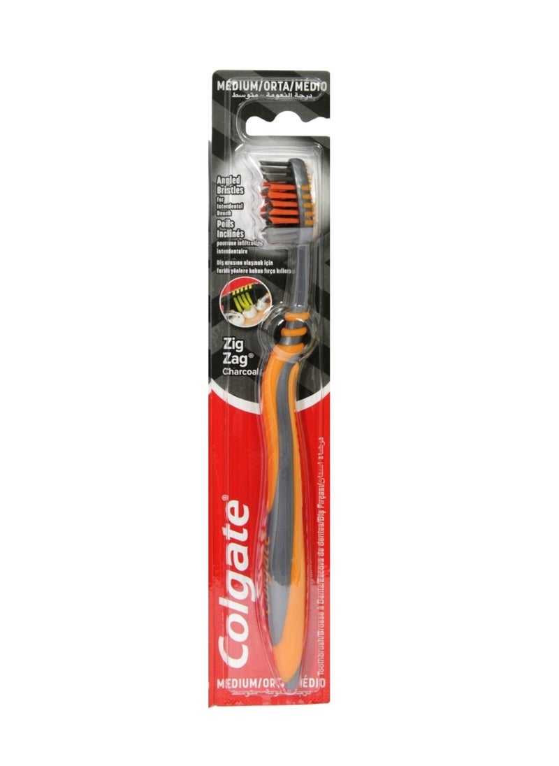 Colgate Colgate Zigzag Charcoal Toothbrush Multicolor 