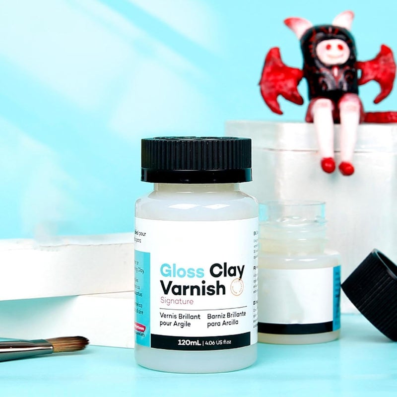 Makbeaty Clay Varnish, Gloss Acrylic Varnish for Air-Dry Clay, Ceramics, Wood, Oil Paintings, Waterproof Glaze, Prevents Crazing & Yellowing, Durable Gloss Finish for Artwork Protection (60ml+60ml) - Image 4