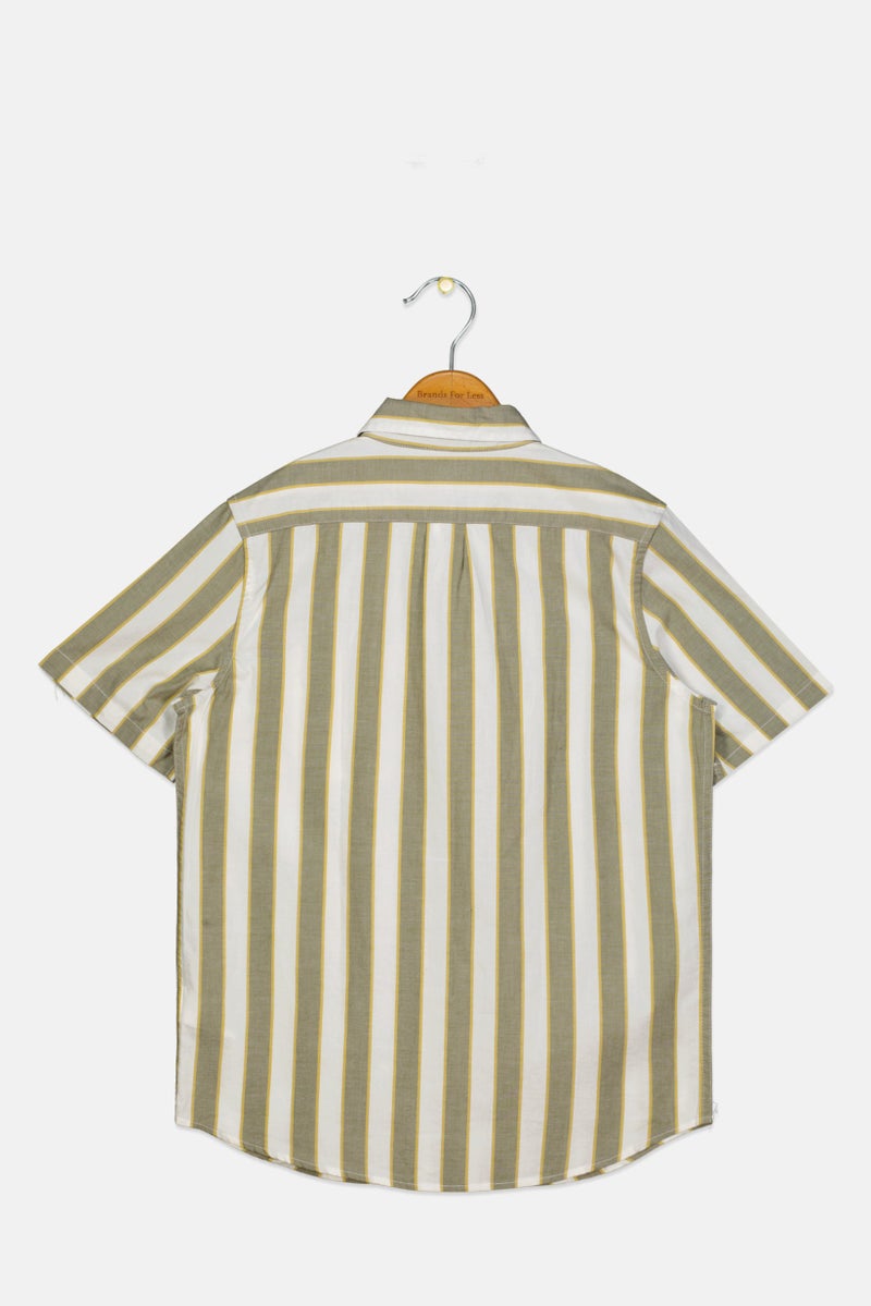 GAP Kids Boy Yarn Dye Short Sleeves Casual Shirt, Multicolor - Image 2