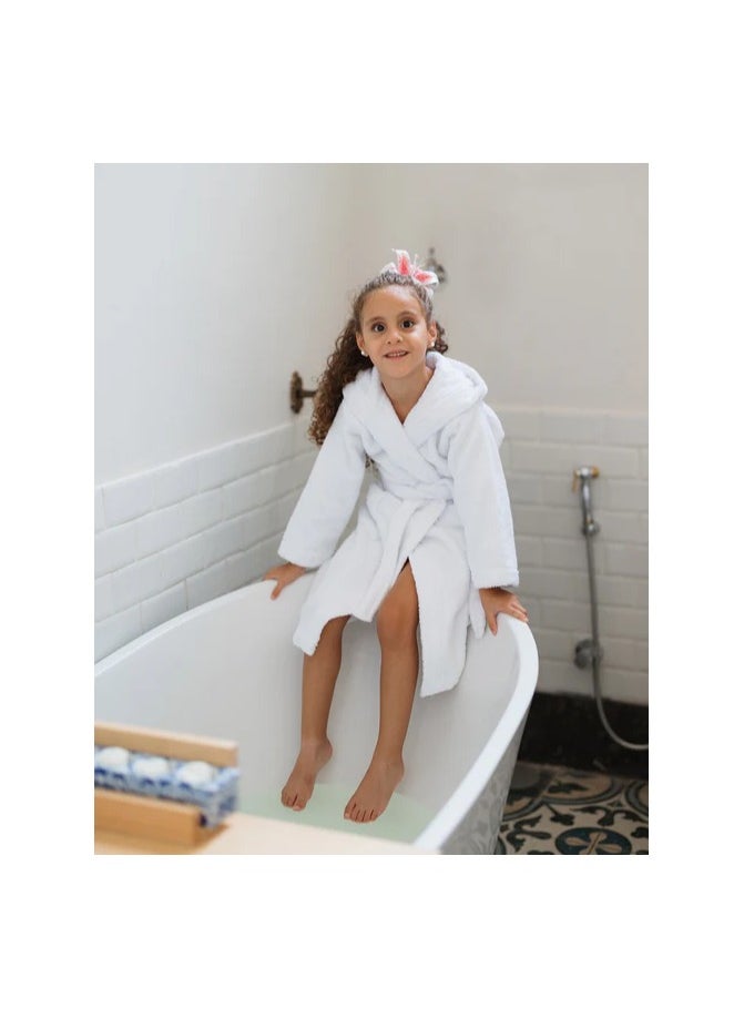 Generic Kids Bathrobe 100% Cotton (white) (12 years)  - Image 1