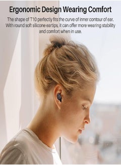 TOZO TOZO T10 Bluetooth 5.3 Wireless Earbuds with Wireless Charging Case IPX8 Waterproof Stereo Headphones in Ear Built in Mic Headset Premium Sound with Deep Bass for Sport Black (2022 Upgraded)  - Image 3