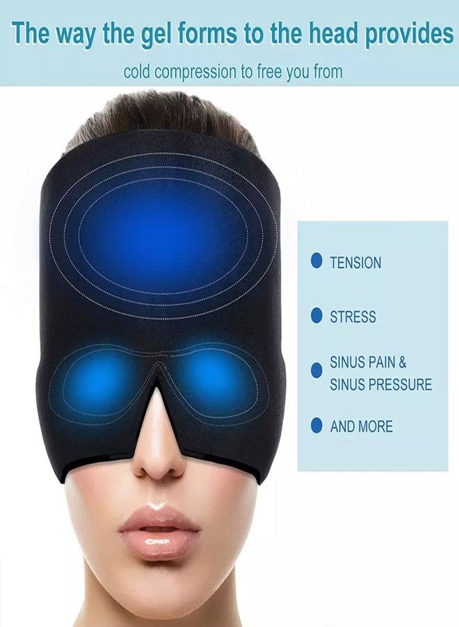 Swabs® Migraine Relief Cap, Headache Relief Cap, Cold Therapy Migraine Relief Cap/Migraine Ice Head Wrap Ice Pack Mask, Cold Compress Headache and Migraine Relief Cap for Tension, Sinus & Stress - Image 2