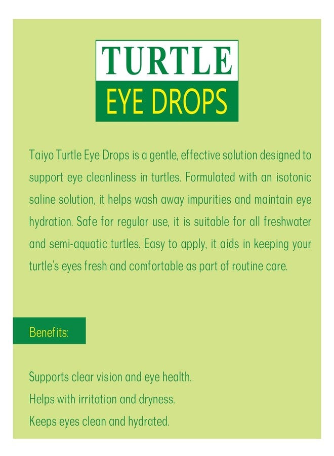 Taiyo Turtle Eye Drops 50ml | Supports Eye Comfort & Clarity in Turtles | Gentle Eye Hydration for Healthy Vision | Ideal for Aquarium Turtle Eye Care - Image 5